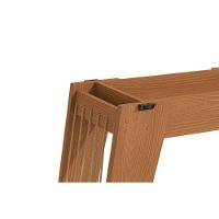 Mesa Multiuso Cozinha Cinara C- Tampo Madeirado C- Vidro 160x90cm Canela-vidro Off White - Kappesberg