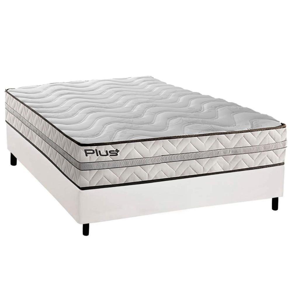 Cama Box Casal: Colchão Espuma D33 Paropas Pasquale Plus + Base Crc Corano White (138x188) - 1