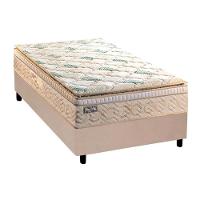 Cama Box Solteiro: Colchão Molas Masterpocket Ensacadas Paropas Eco Bamboo + Base Crc Suede Clean (88x188) - 1