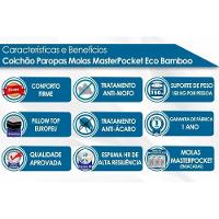 Cama Box Solteiro: Colchão Molas Masterpocket Ensacadas Paropas Eco Bamboo + Base Crc Suede Clean (88x188) - 3