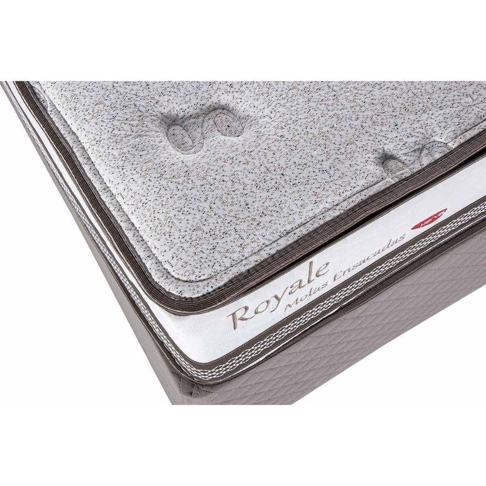 Cama Box Baú Queen: Colchão Molas Masterpocket Ensacadas Herval Royale + Base Crc Linhão White (158x198) - 4