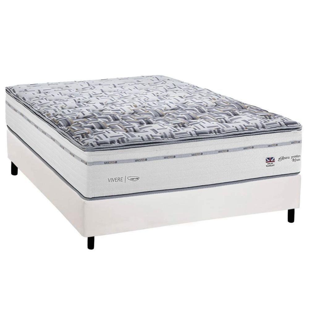 Cama Box Casal: Colchão Molas Masterpocket Ensacadas Herval Maxspring C1723 + Base Crc Corano White (138x188) - 1