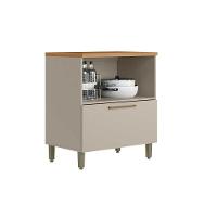 Balcão De Cozinha Modulado Atena C- 1 Porta Basculante E 1 Gavetão 80cm Jequitiba-off White Fosco - Linea Brasil - 7