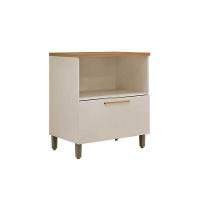 Balcão De Cozinha Modulado Atena C- 1 Porta Basculante E 1 Gavetão 80cm Jequitiba-off White Fosco - Linea Brasil - 8