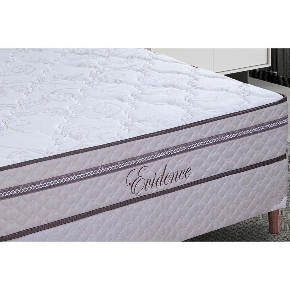 Cama Box Baú King: Colchão Molas Masterpocket Ensacadas Paropas Evidence + Base Crc Suede Clean (193x203) - 2