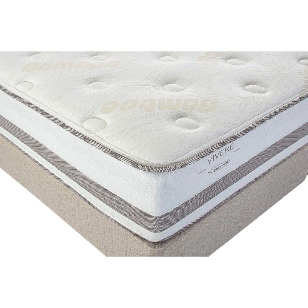 Cama Box Baú Casal: Colchão Molas Masterpocket Ensacadas Herval C1741 + Base Crc Linhão White (138x188) - 4
