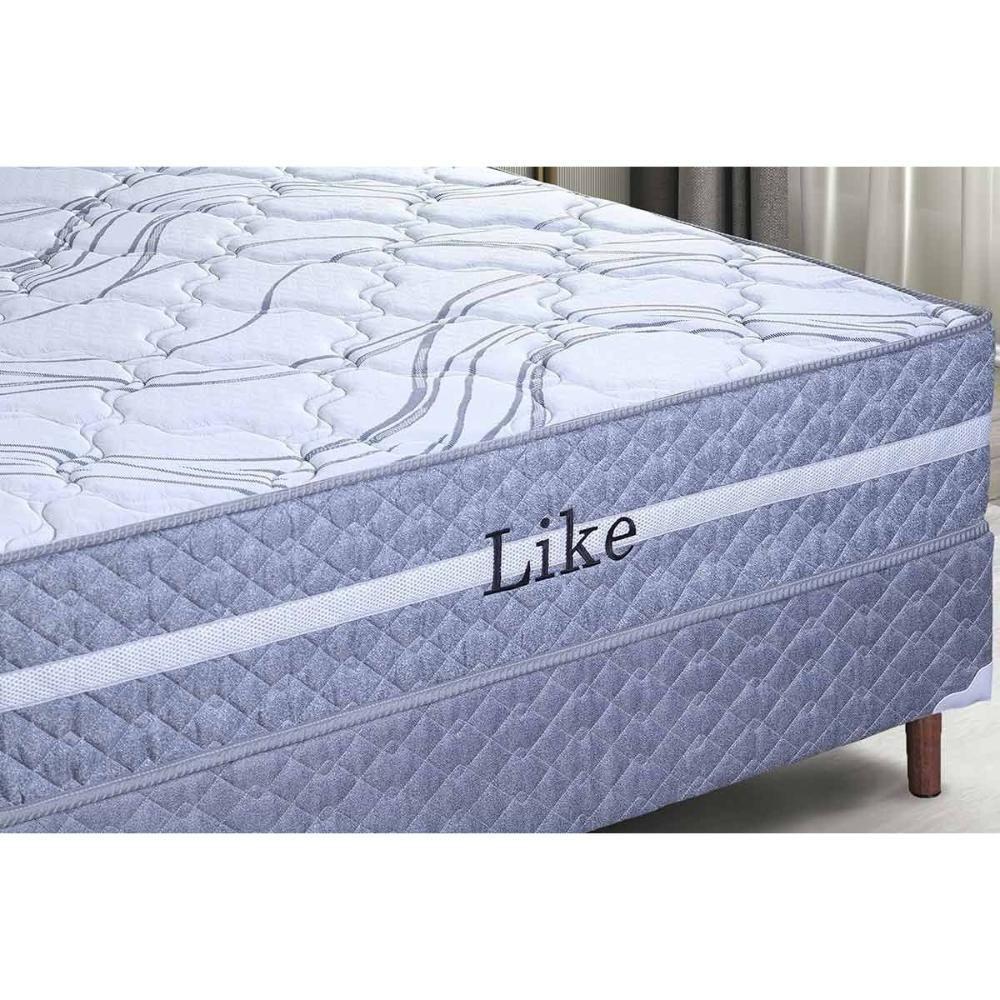 Cama Box Baú King: Colchão Molas Masterpocket Ensacadas Paropas Like + Base Crc Suede Gray (193x203) - 2