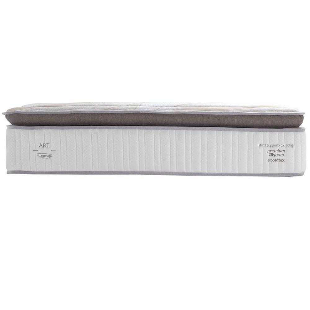 Cama Box Baú King: Colchão Molas Masterpocket Ensacadas Herval C1725 + Base Crc Linhão White (193x203) - 5