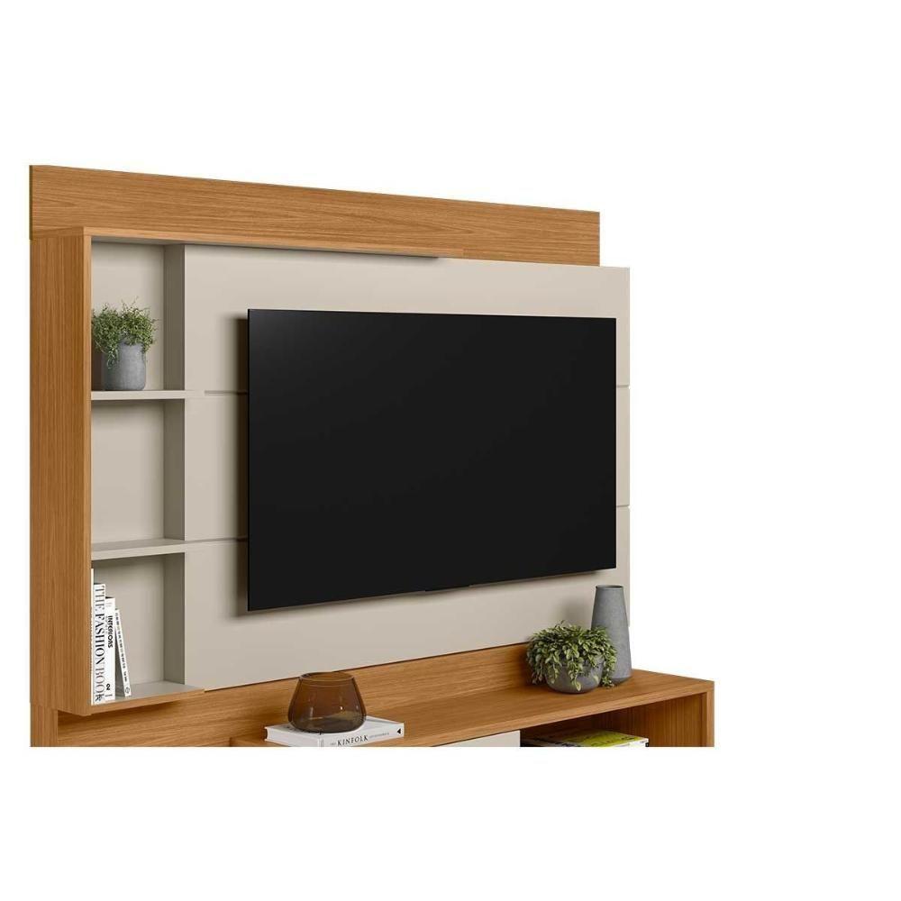 Estante P- Sala Até 60 Pol Atlanta C- 2potas 4prateleiras E Pés 180x191cm Jatoba-off White - Linea Brasil - 6