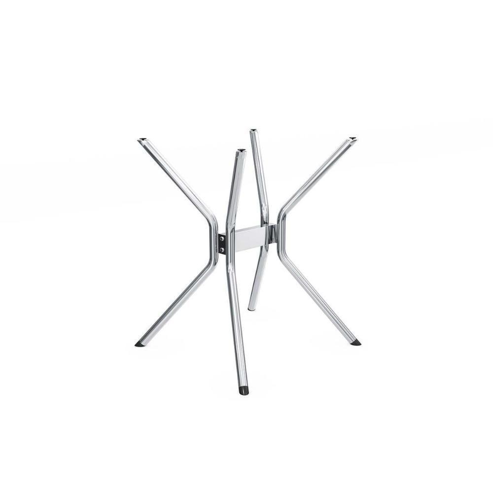 Conjunto: Mesa De Cozinha Loire C- Tampo De Madeira 90cm + 4 Cadeiras Portugal Cromada-branco 106 - Kappesberg - 8