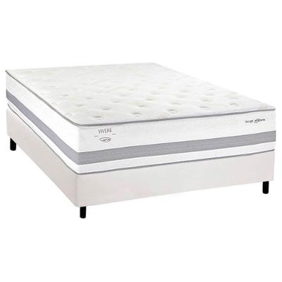 Cama Box Casal: Colchão Molas Masterpocket Ensacadas Herval C1741 + Base Crc Corano White (138x188)