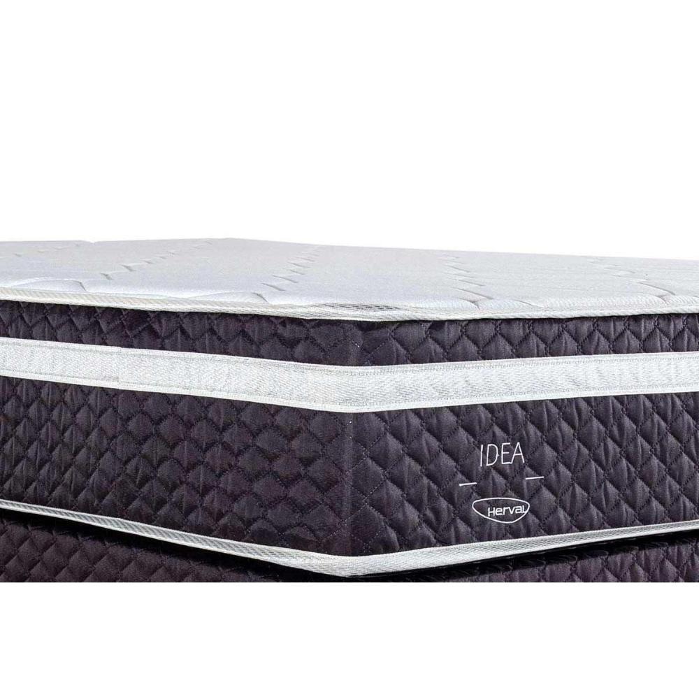 Cama Box Baú King: Colchão Molas Masterpocket Ensacadas Herval C1789 + Base Crc Suede Gray (193x203) - 6