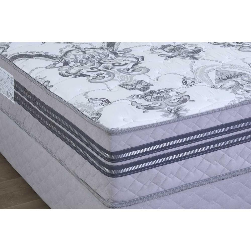 Cama Box King: Colchão Molas Masterpocket Ensacadas Paropas Supremo Gray + Base Crc Suede Gray (193x203) - 2