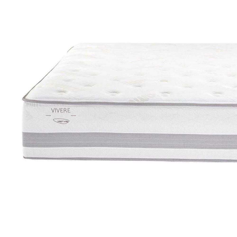 Cama Box Baú Queen: Colchão Molas Masterpocket Ensacadas Herval C1741 + Base Crc Linhão White (158x198) - 3