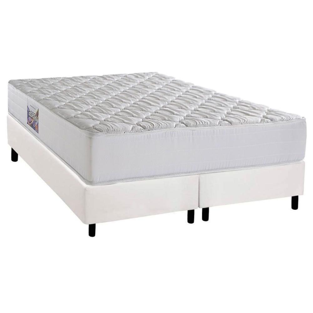 Cama Box King: Colchão Espuma D45 Herval New Top + Base Crc Corano White (193x203) - 1