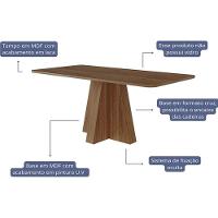 Conjunto: Mesa De Cozinha Maitê Tampo Madeirado 130x80cm E 4 Cadeiras Paola Cinamomo - Carvalho-suede Nude Bege - Cimol - 6