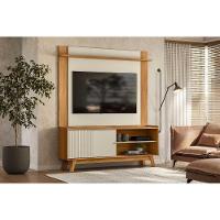 Estante P- Sala Até 65 Pol Aurum-tulum 1 Pta Correr 1 Prat C- Pés 160x190cm Nature-off White - Linea Brasil - 1