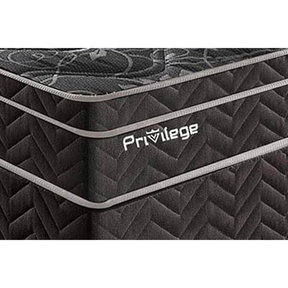 Cama Box Baú Casal: Colchão Molas Masterpocket Ensacadas Paropas Privilege + Base Crc Suede Black (138x188) - 4