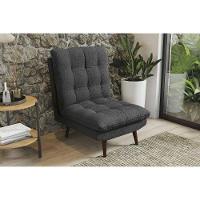 Poltrona Decorativa P- Sala Ibiza Pol014 1 Un Carvalho-bouclé Azul - Kappesberg - 3