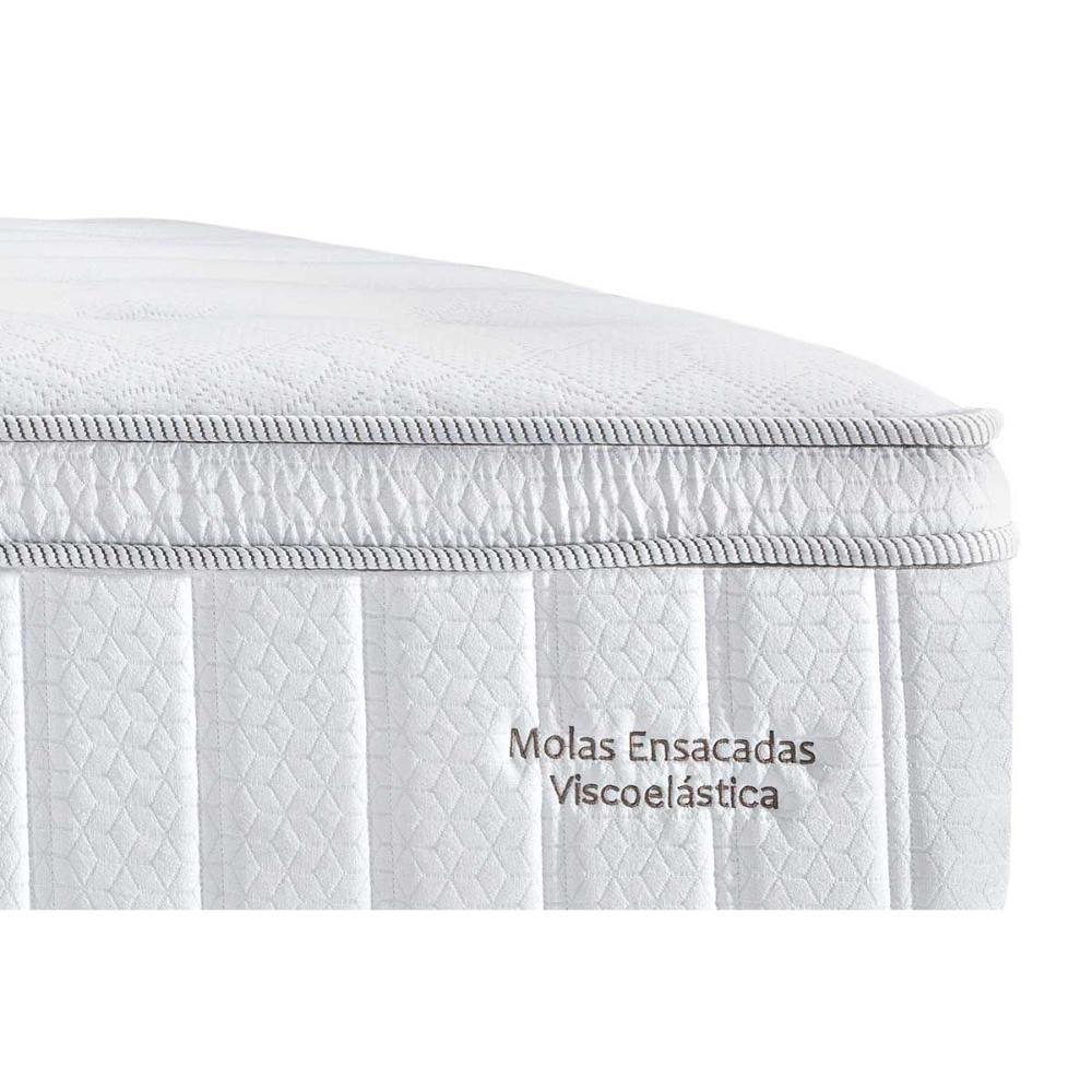 Cama Box Baú Queen: Colchão Molas Masterpocket Ensacadas Herval C1781 + Base Crc Linhão White (158x198) - 7