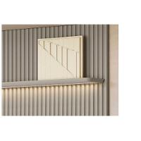 Estante P- Sala Até 90 Pol Modular 2.6 Ripado C- 2 Portas 1 Prat. 258x250cm Tauari-gris Fosco - Linea Brasil - 6