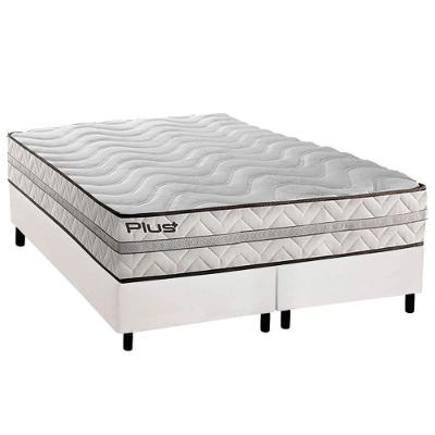 Cama Box King: Colchão Espuma D33 Paropas Pasquale Plus + Base Crc Corano White (193x203)