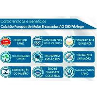 Cama Box Baú Queen: Colchão Molas Masterpocket Ensacadas Paropas Privilege + Base Crc Suede Black (158x198) - 3