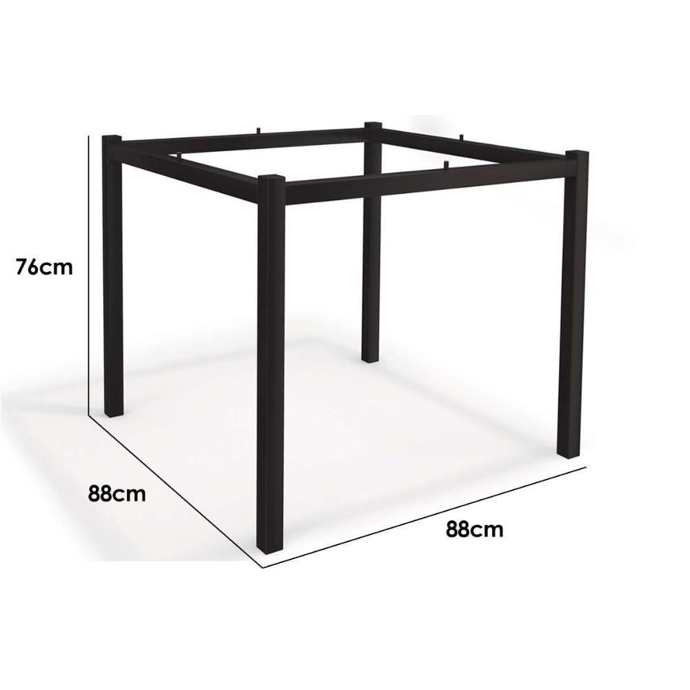 Conjunto: Mesa De Cozinha Reno C- Tampo De Madeira 90cm E 4 Cadeiras Amsterdã Preto-ano Bege - Kappesberg - 3