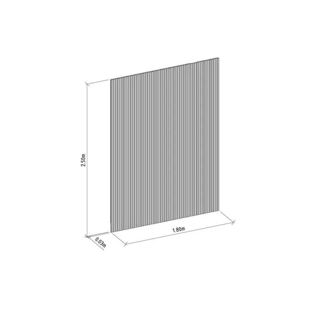 Painel P- Banheiro Até 75 Pol Modular 1.8 Ripado 180x250cm Gris Fosco - Linea Brasil - 4