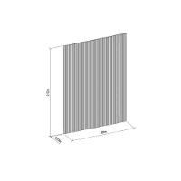 Painel P- Banheiro Até 75 Pol Modular 1.8 Ripado 180x250cm Gris Fosco - Linea Brasil