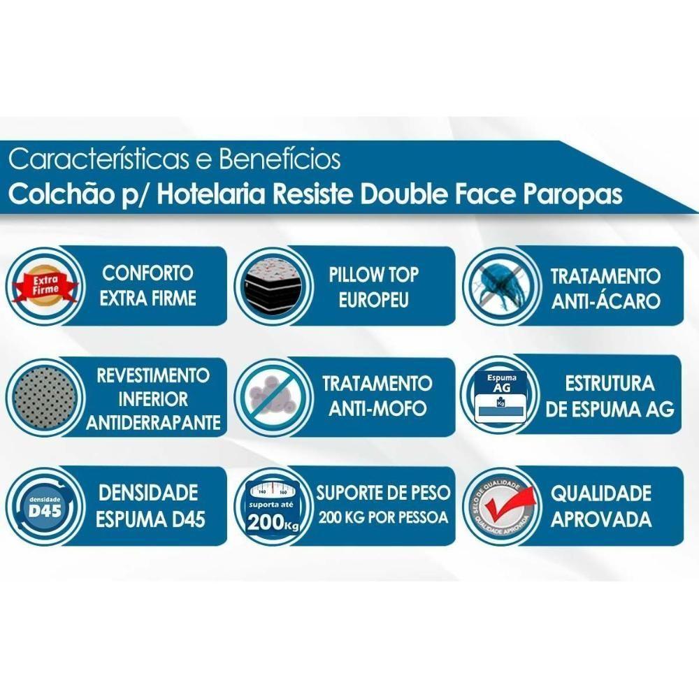 Cama Box Baú Queen: Colchão Espuma D45 Paropas Resiste Hotel + Base Crc Suede Brown (158x198) - 2