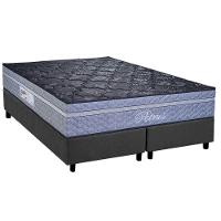 Cama Box Queen: Colchão Molas Masterpocket Ensacadas Paropas Petrus Grafite + Base Crc Suede Gray (158x198) - 1