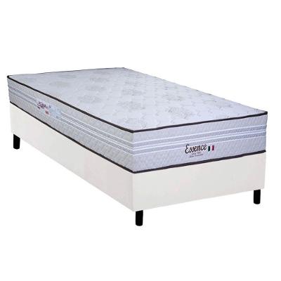 Cama Box Solteiro: Colchão Molas Masterpocket Ensacadas Paropas Essence + Base Crc Corano White (88x188)