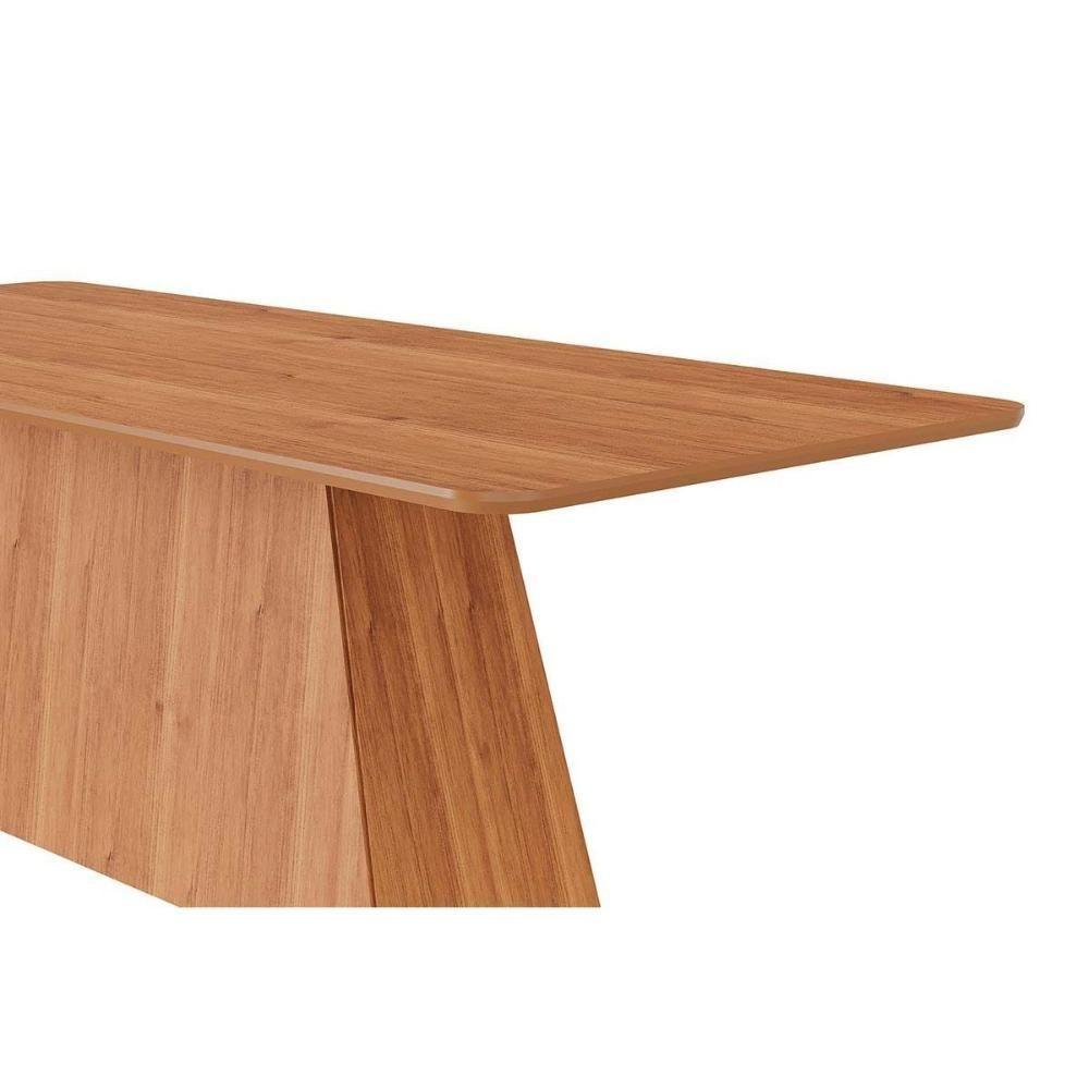 Conjunto: Mesa Sala Jantar Helena Tampo Madeirado 210x100cm E 8 Cadeiras Clarice Cinamomo - Carvalho-linho Bege - Cimol - 10