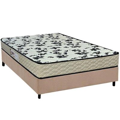 Conjunto Box Casal: Colchão Espuma Paropas D33 Pasquale Wave Clean + Base Crc Suede Clean (138x188)