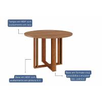 Conjunto: Mesa De Cozinha Flora Tampo Madeirado 109cm E 4 Cadeiras Juliana Cinamomo - Carvalho-suede Nude Bege - Cimol