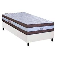 Cama Box Solteiro: Colchão Molas Masterpocket Ensacadas Paropas Legacy White + Base Crc Corano White (88x188) - 1