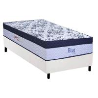 Cama Box Solteiro: Colchão Molas Masterpocket Ensacadas Paropas Blue + Base Crc Corano White (88x188) - 1