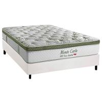 Cama Box Casal: Colchão Molas Masterpocket Ensacadas Herval Monte Carlo Visco + Base Crc Corano White (138x188) - 1