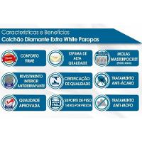 Cama Box Solteiro: Colchão Molas Masterpocket Ensacadas Paropas Diamante Extra White + Base Crc Corano White (88x188) - 3