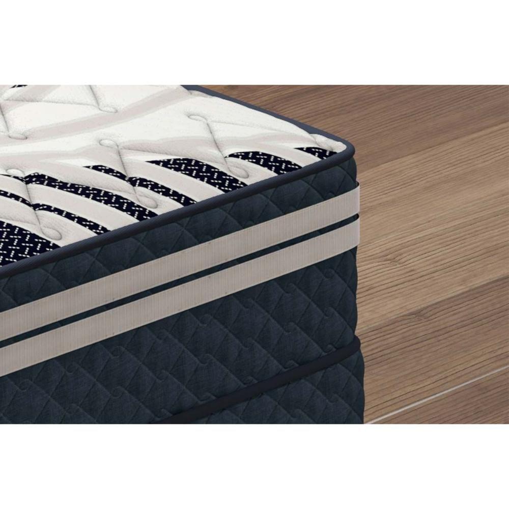 Cama Box Solteiro: Colchão Molas Masterpocket Ensacadas Paropas La Confort + Base Crc Suede Black (88x188) - 2
