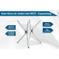 Conjunto: Mesa De Cozinha Loire C- Tampo De Madeira 90cm + 4 Cadeiras Portugal Cromada-nude 16 - Kappesberg