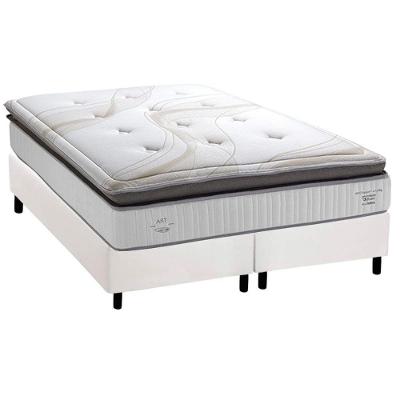 Cama Box King: Colchão Molas Masterpocket Ensacadas Herval C1725 + Base Crc Corano White (193x203)