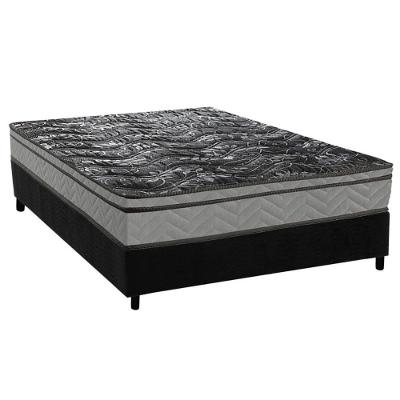 Conjunto Box Casal: Colchão Espuma Paropas D28 Conforto Ultra Firme + Base Crc Suede Black (138x188)