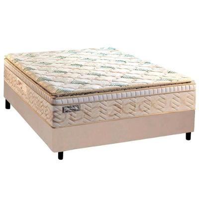Cama Box Casal: Colchão Molas Masterpocket Ensacadas Paropas Eco Bamboo + Base Crc Suede Clean (138x188)