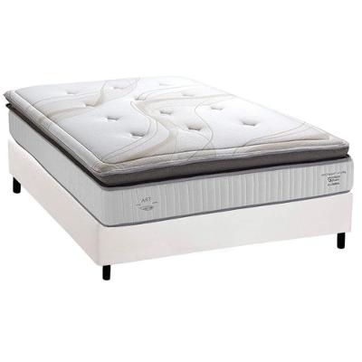 Cama Box Casal: Colchão Molas Masterpocket Ensacadas Herval C1725 + Base Crc Corano White (138x188)