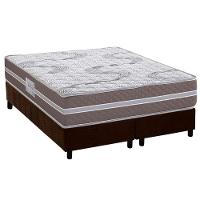 Cama Box Queen: Colchão Espuma D33 Herval Long Live + Base Crc Suede Brown (158x198) - 1