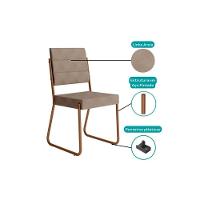 Conjunto: Mesa Sala Jantar 1569 Aço C- Tampo Madeirado 90x90cm E 4 Cadeiras 1736 Preto-legno - Preto - Carraro - 8