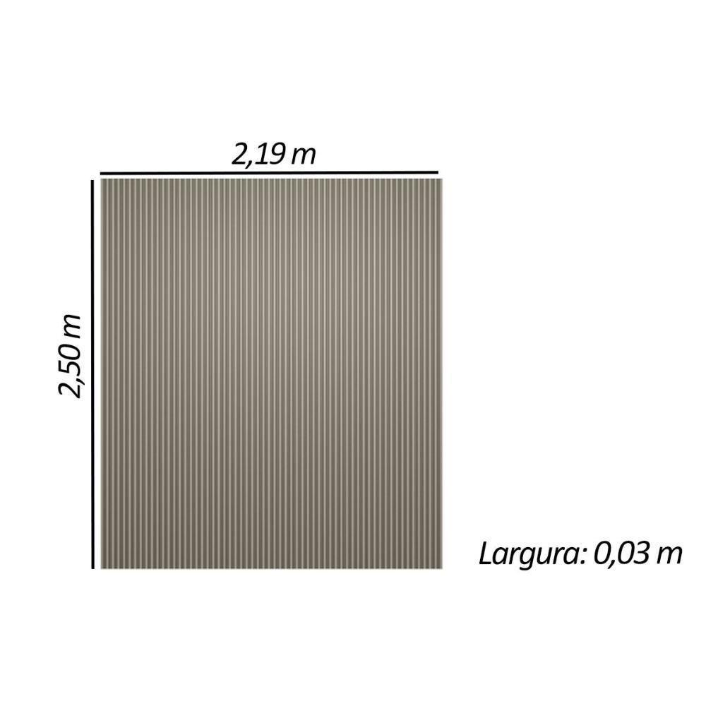 Painel P- Banheiro Até 85 Pol Modular 2.2 Ripado 219x250cm Gris Fosco - Linea Brasil - 4
