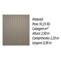 Painel P- Banheiro Até 85 Pol Modular 2.2 Ripado 219x250cm Gris Fosco - Linea Brasil - 3